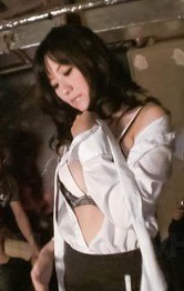 Japanese Lingerie Fingering - Manami Komukai Asian rubs pussy in panty and puts vibrator on it