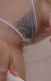 Hot Lingerie Blowjob - Noriko Kago Asian fondles curves over lingerie under shower