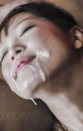 Asian Lingerie Squirting - Momoka Rin Asian gets vibrator in slit and cum on face from dicks